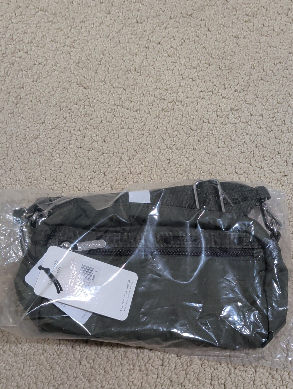 Lesportsac Dark Olive E/W Phone Crossbody Bag